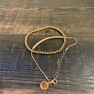Kinsley Armelle Gold Beaded Bracelet Duo